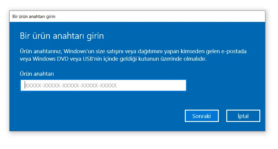 windows 10 etkinleştirme