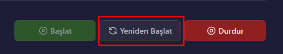Sunucu yeniden başlatma