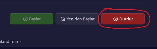 Sunucuyu Durdurma