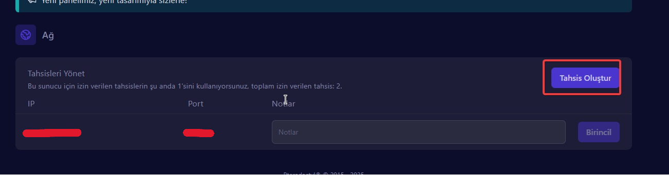 İkincil Port Oluşturma