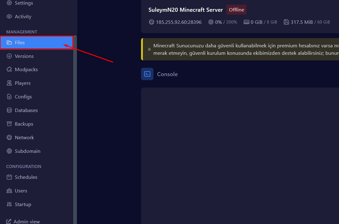 GamePanel Dosyalar