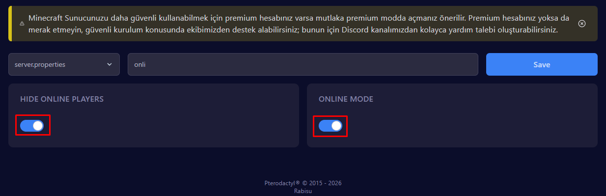 Hide Online Players